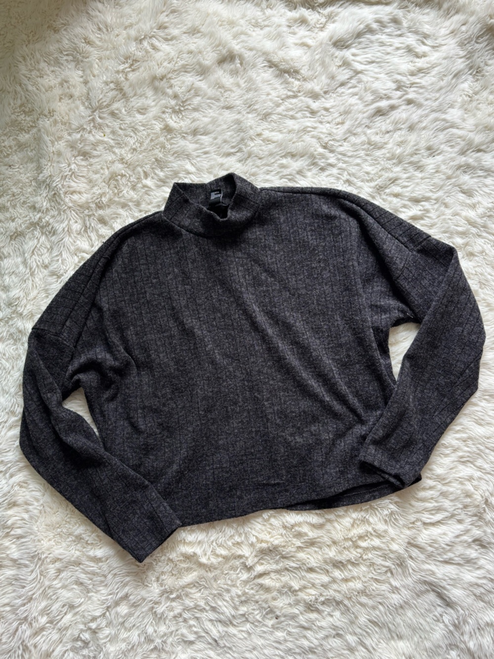 Forever 21 Women's Charcoal Gray Turtleneck Sweater